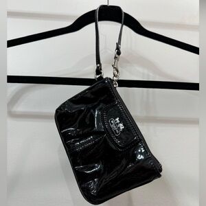 Coach black wristlet
